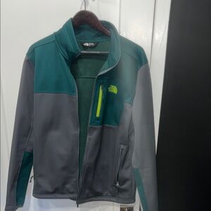 The North Face Apex Bionic Forest Green and Gray Jacket